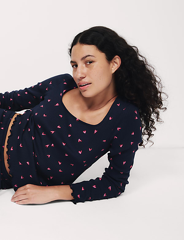 Cool Comfort™ Printed Ribbed Pyjama Set