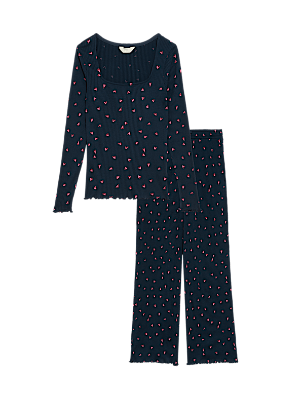 Cool Comfort™ Printed Ribbed Pyjama Set