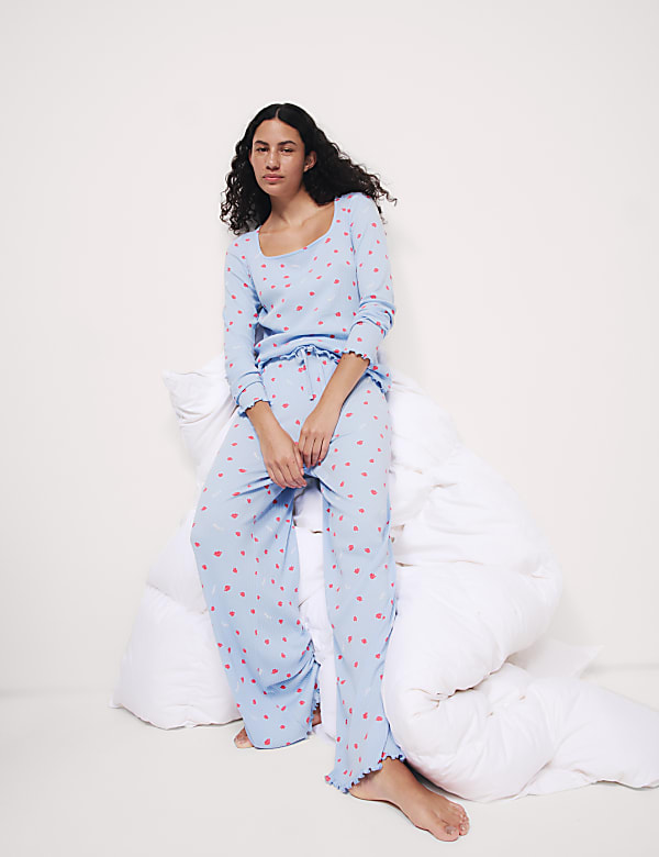 Cool Comfort™ Printed Ribbed Pyjama Set