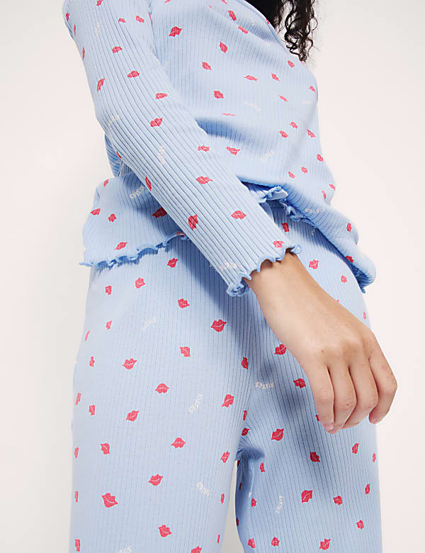 Cool Comfort™ Printed Ribbed Pyjama Set