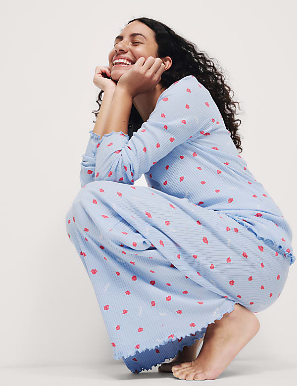 Cool Comfort™ Printed Ribbed Pyjama Set