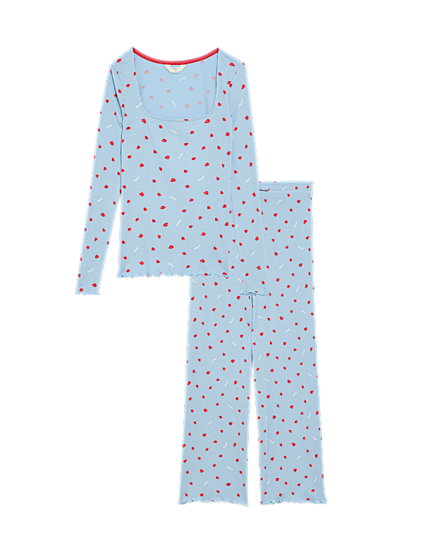 Cool Comfort™ Printed Ribbed Pyjama Set