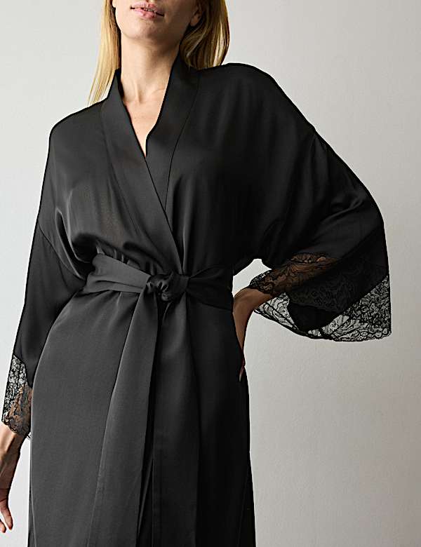 Satin Lace Long Wrap - JP