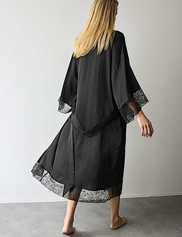 Satin Lace Long Wrap - JP