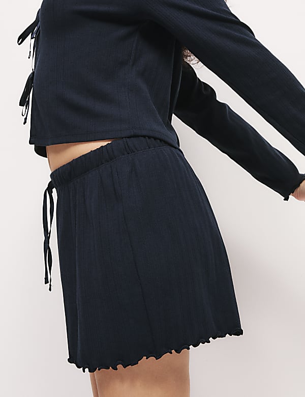 Cotton Rich Ribbed Shortie Set
