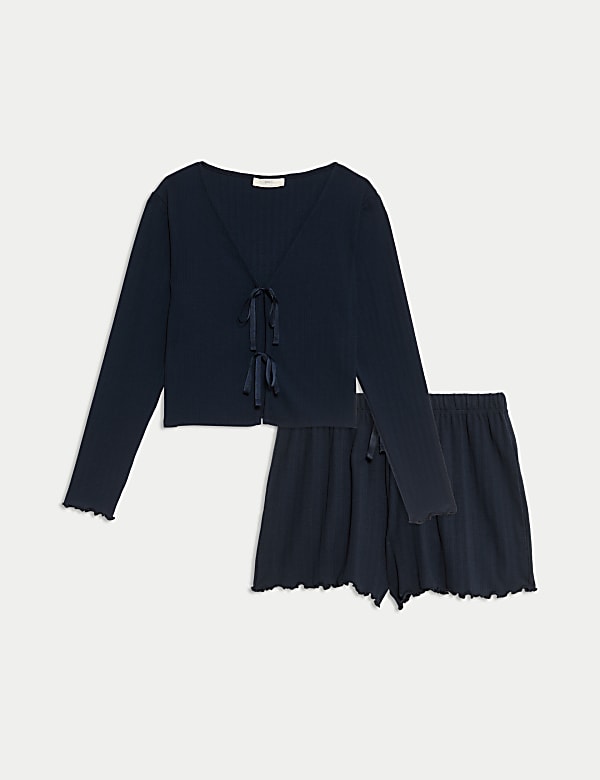 Cotton Rich Ribbed Shortie Set - BG