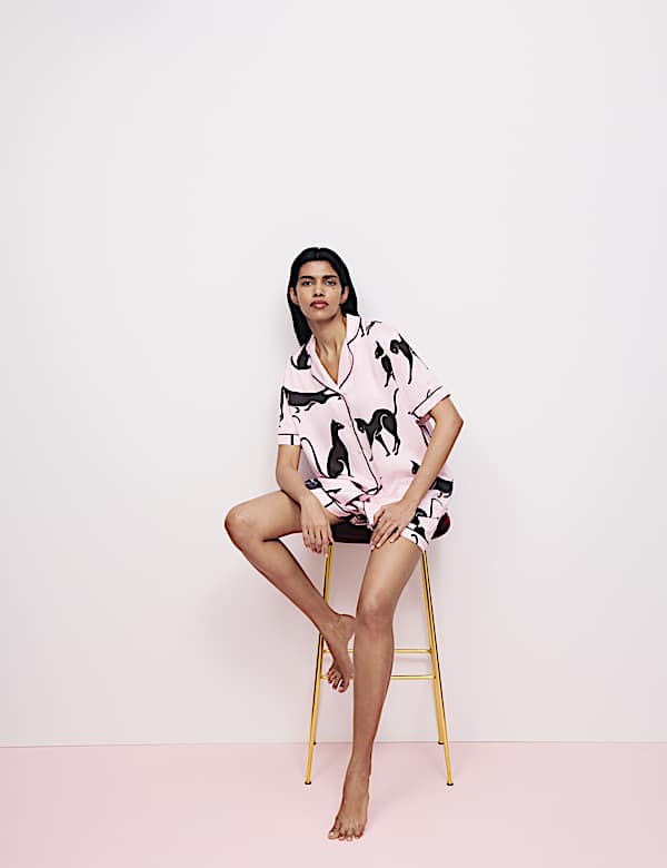 The Cat Print Shortie Set - US