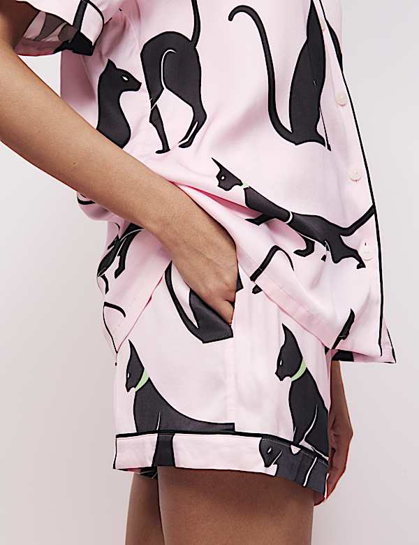 The Cat Print Shortie Set - US