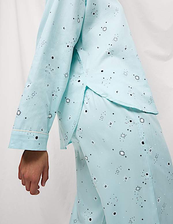 Satijnen pyjama van katoen met Eid-print - NL