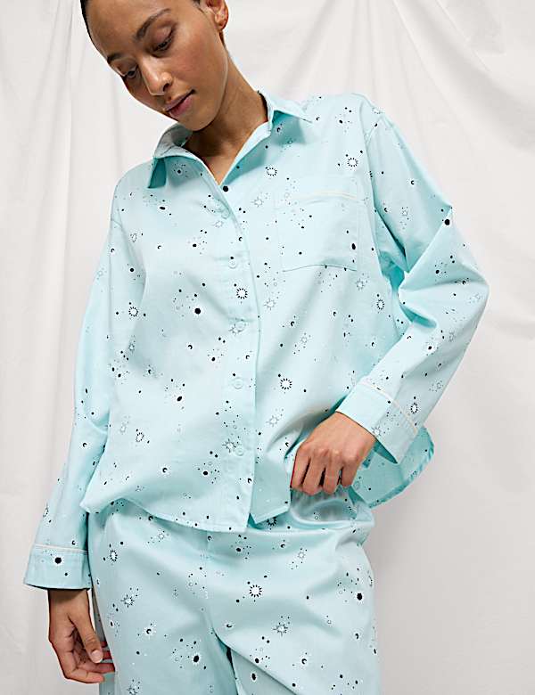 Satijnen pyjama van katoen met Eid-print - NL