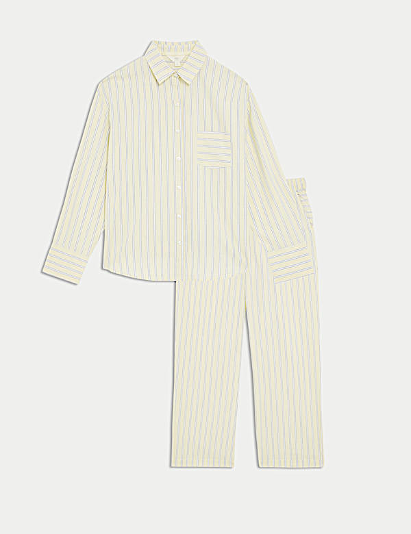 Pure Cotton Cambric Striped Pyjama Set - CY