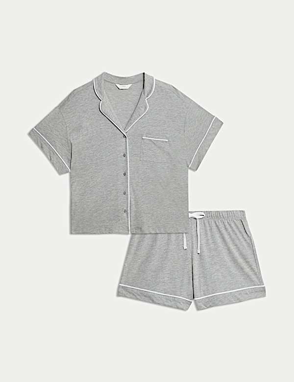 Ensemble shorty en coton et modal à revers - CH