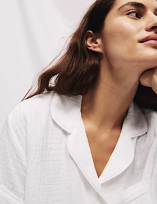 Pure Cotton Dobby Muslin Shortie Set - KR