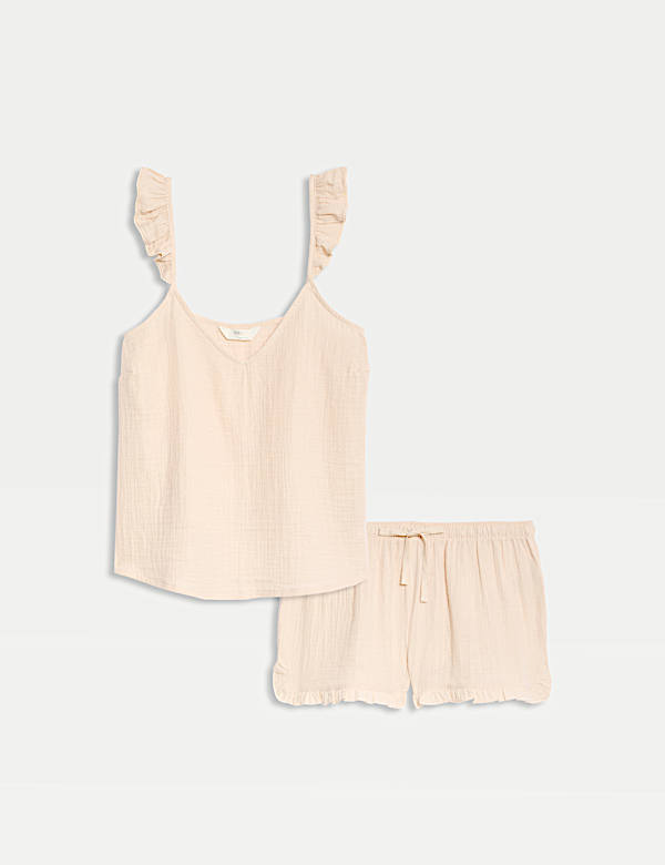 Ensemble avec shorty en mousseline 100 % coton, dot&eacute; de la technologie Cool Comfort&trade; - CH