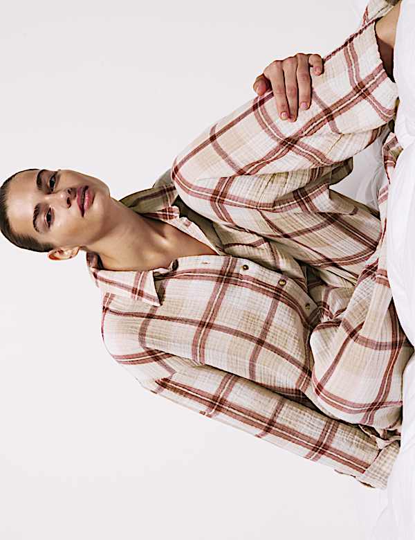 Pure Cotton Checked Pyjama Set