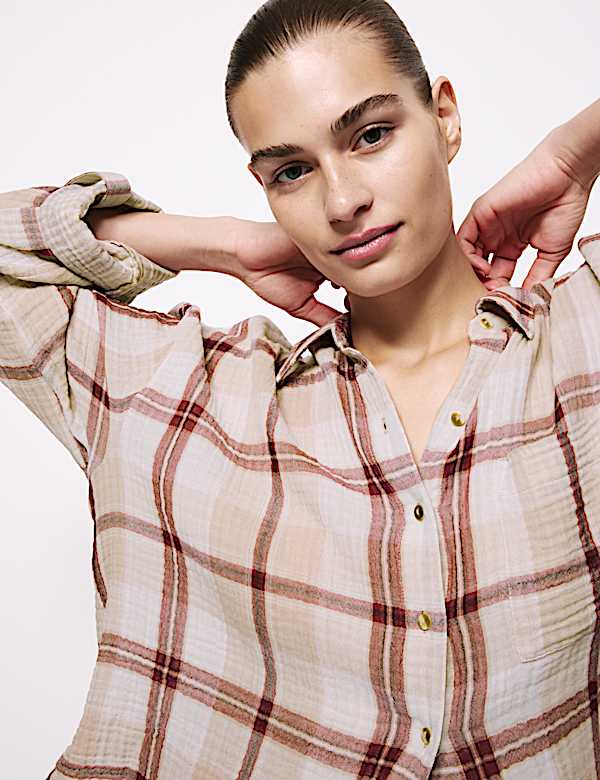 Pure Cotton Checked Pyjama Set