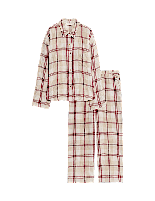 Pure Cotton Checked Pyjama Set