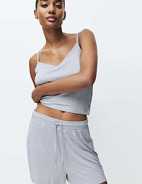 Star Print Cami Shortie Set