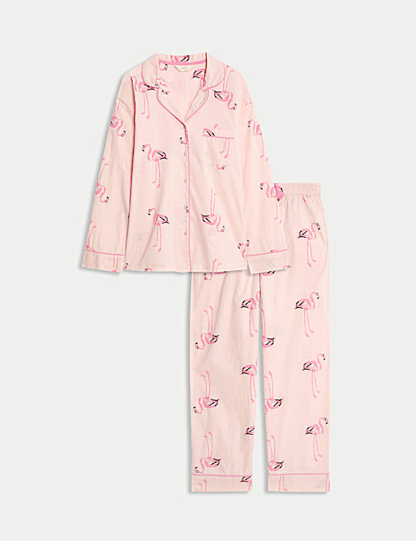 Pyjama van zuiver katoenen batiststof met print - NL