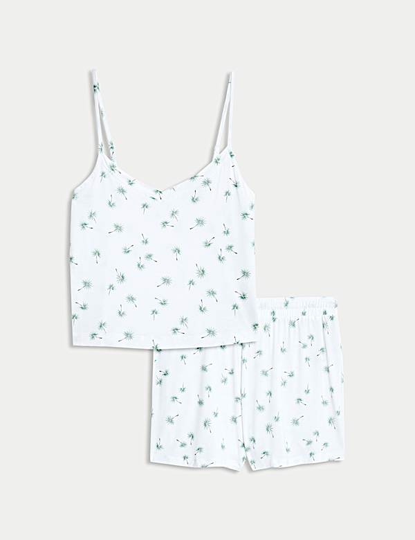 סט פיג'מה קצר קמיסול בהדפס - IL