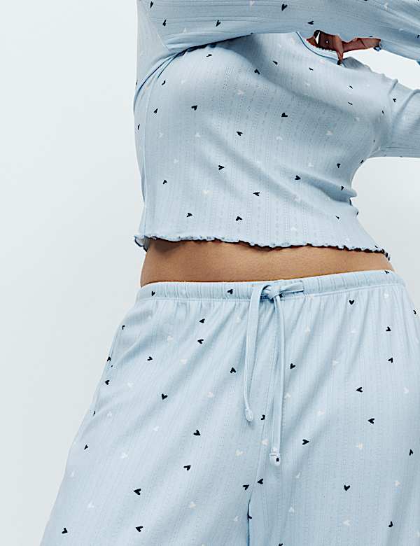 Pointelle Printed Pyjama Set - US