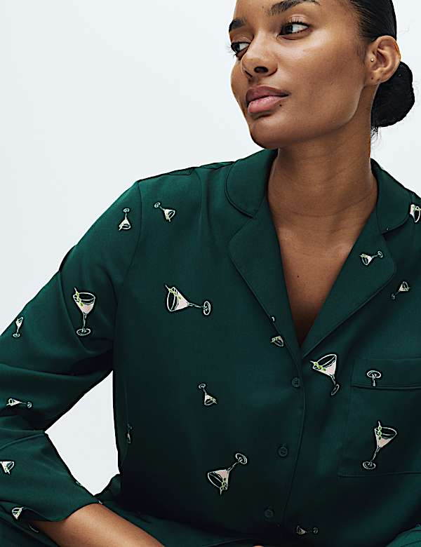 Dream Satin™ Cocktail Print Pyjama Set - DK