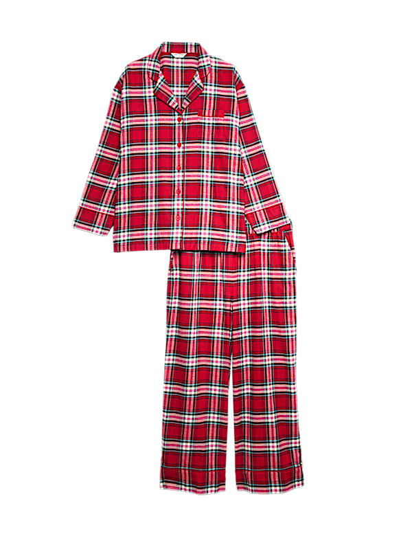 Pure Cotton Family Christmas Checked Pyjama Set