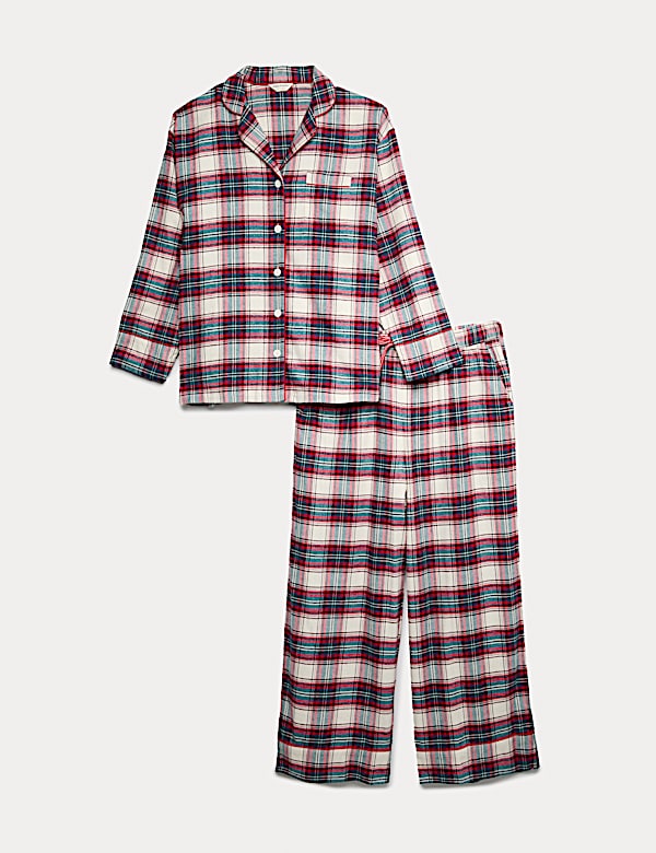 Pure Cotton Family Christmas Checked Pyjama Set - JP