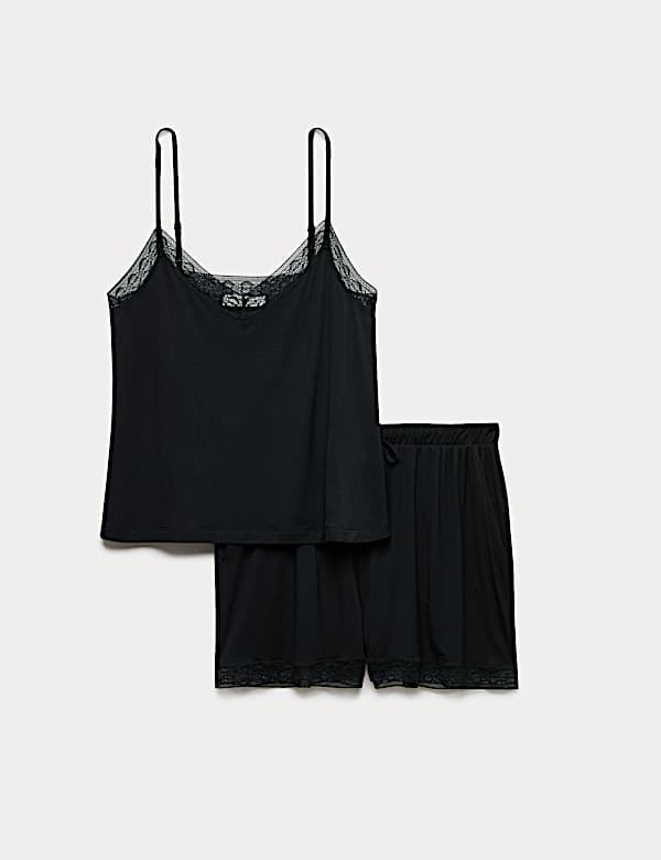 Lace Trim Cami Shortie Set - PL