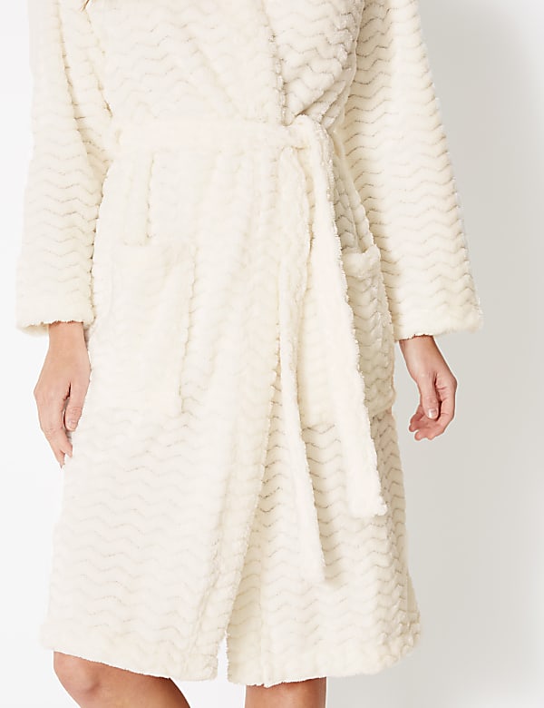 Supersoft Textured Kimono Dressing Gown