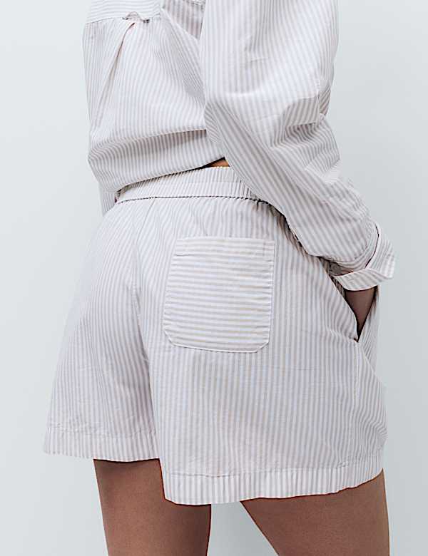 Pure Cotton Striped Shortie Set - LU
