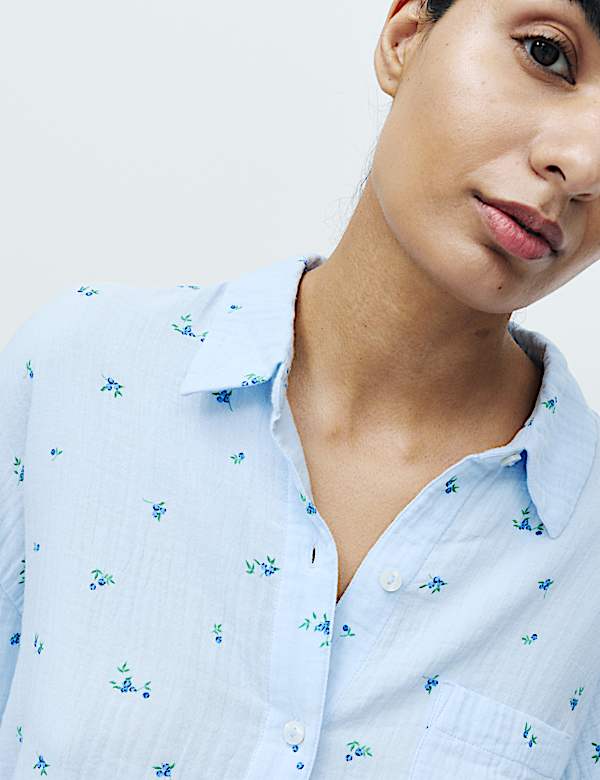 Cadeauset van 4 zuiver katoenen, korte pyjama&rsquo;s met print - NL