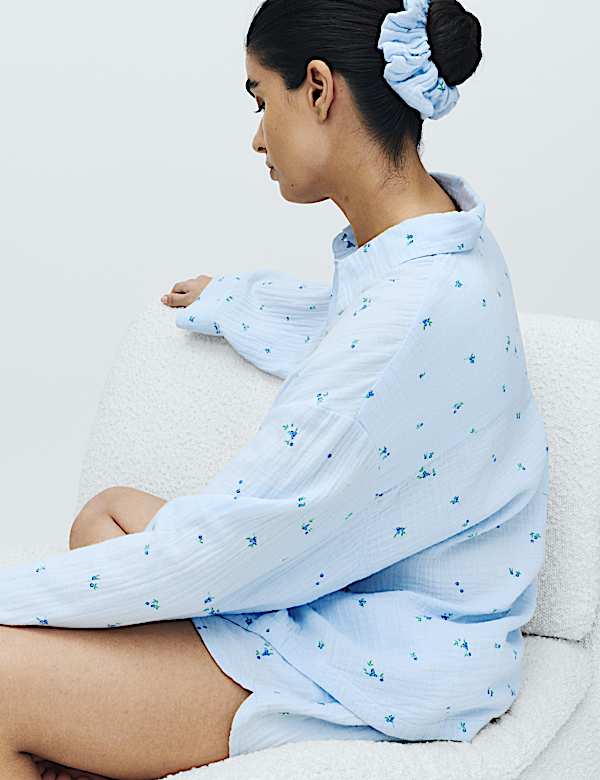 Cadeauset van 4 zuiver katoenen, korte pyjama&rsquo;s met print - NL