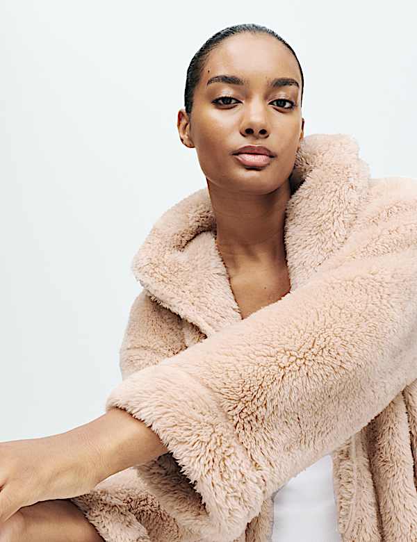 Fleece Hooded Dressing Gown