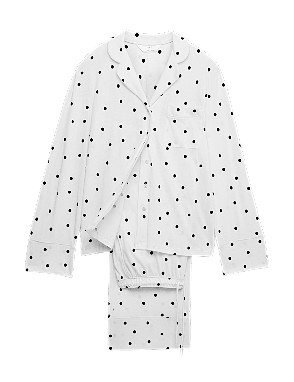 Cotton Modal Printed Revere Pyjama Set