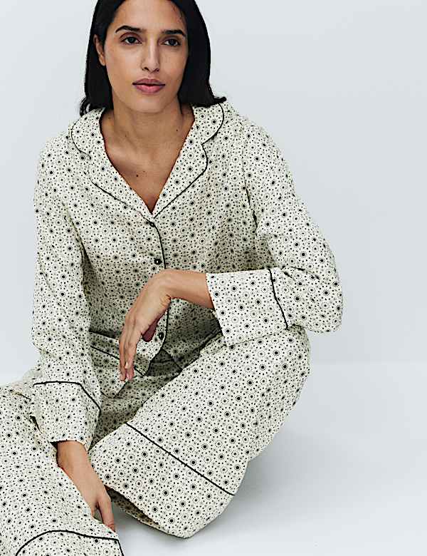Pure Cotton Sateen Printed Pyjama Set