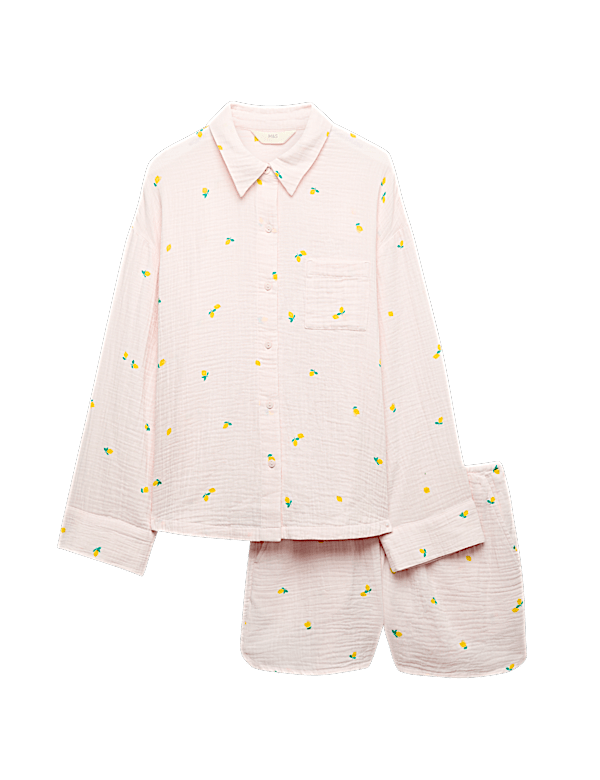 Pure Cotton Muslin Printed Shortie Set