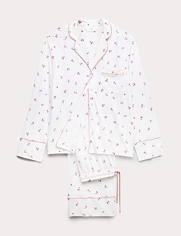 Cotton Modal Cherry Print Pyjama Set - CH
