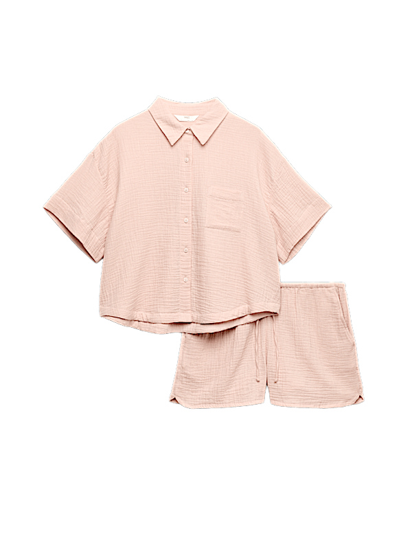 Pure Cotton Muslin Shortie Pyjama Set