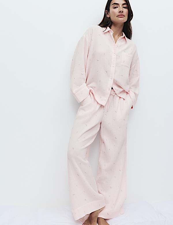 Pure Cotton Muslin Floral Pyjama Set - PL
