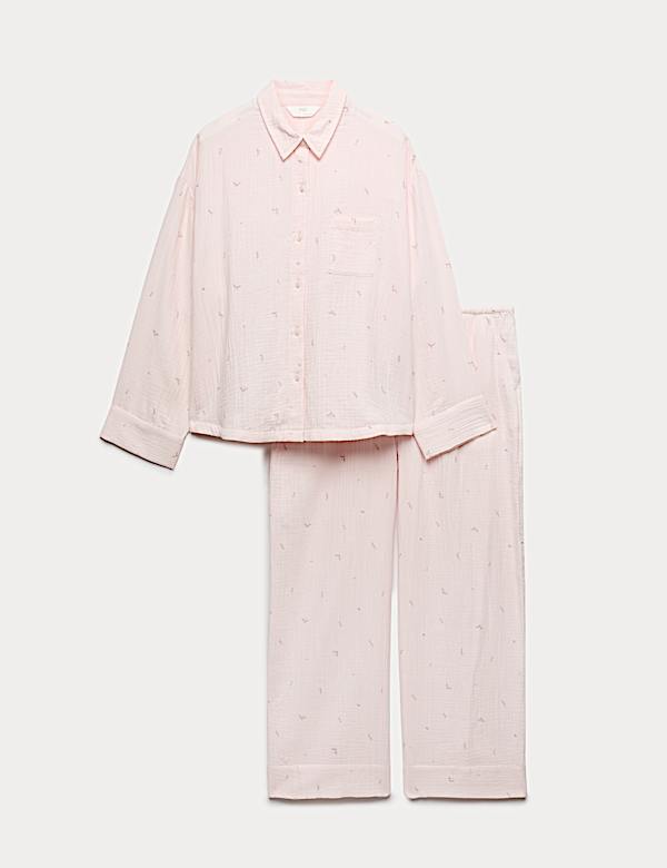Pure Cotton Muslin Floral Pyjama Set - PL