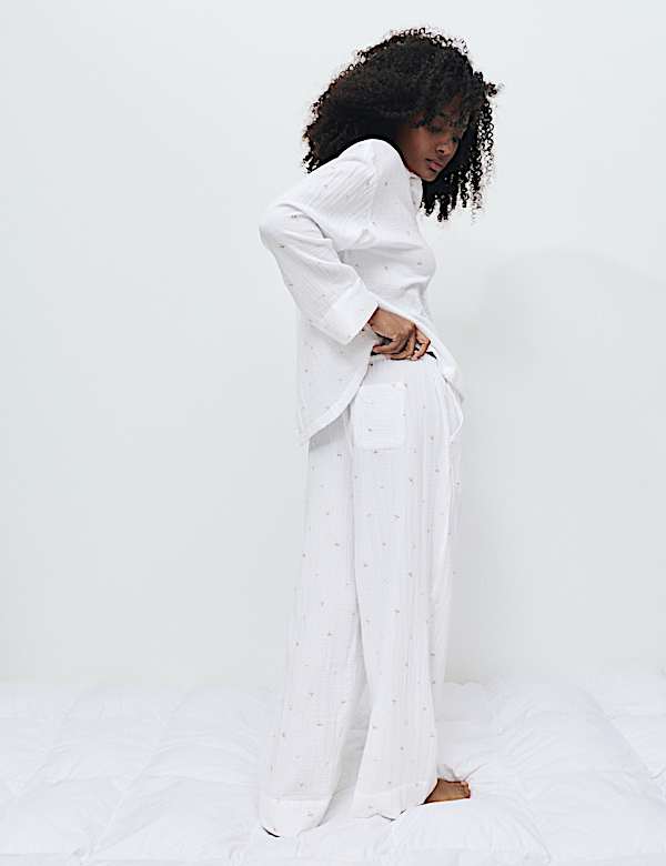 Pure Cotton Muslin Floral Pyjama Set - DK