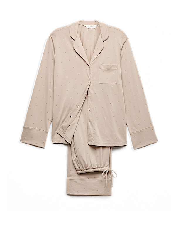 Cotton Modal Printed Revere Pyjama Set