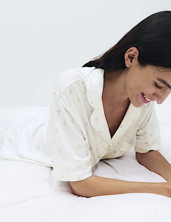 Conjunto corto Revere de algod&oacute;n modal estampado - ES