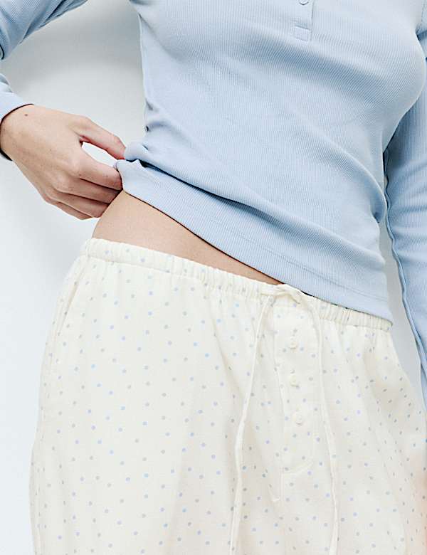 Cotton Rich Polka Dot Henley Pyjama Set - CZ