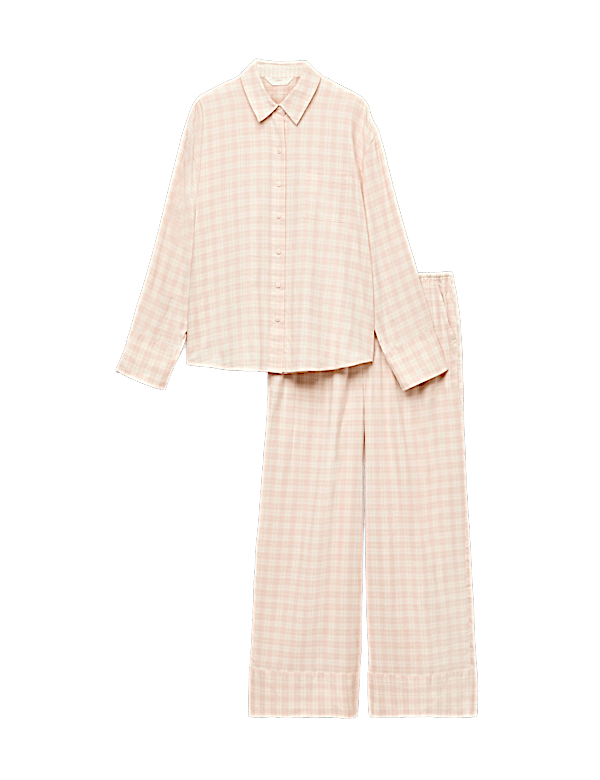 Brushed Cotton Blend Checked Pyjama Set
