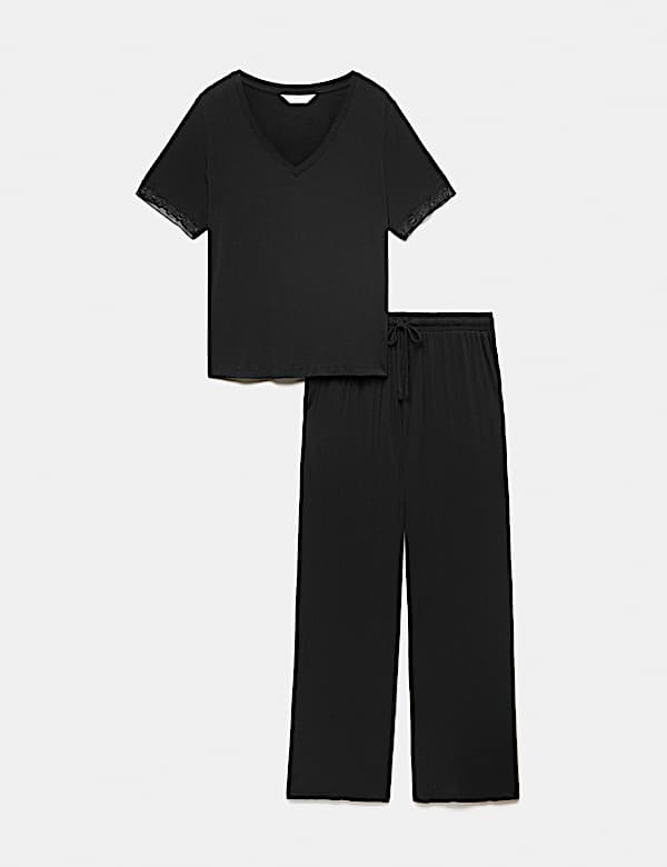 Lace Trim Wide Leg Pyjama Set - UA