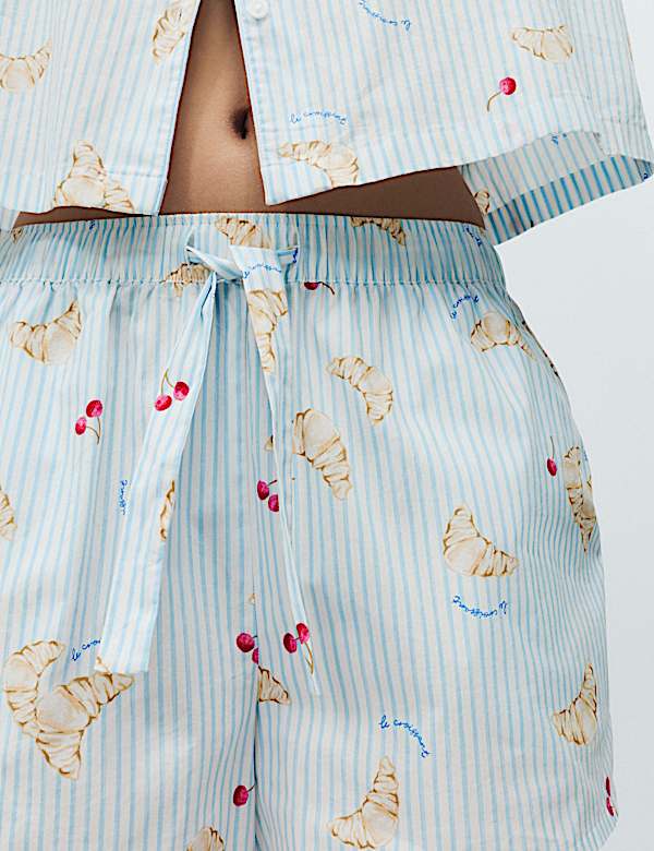 Pure Cotton Printed Shortie Set - AL