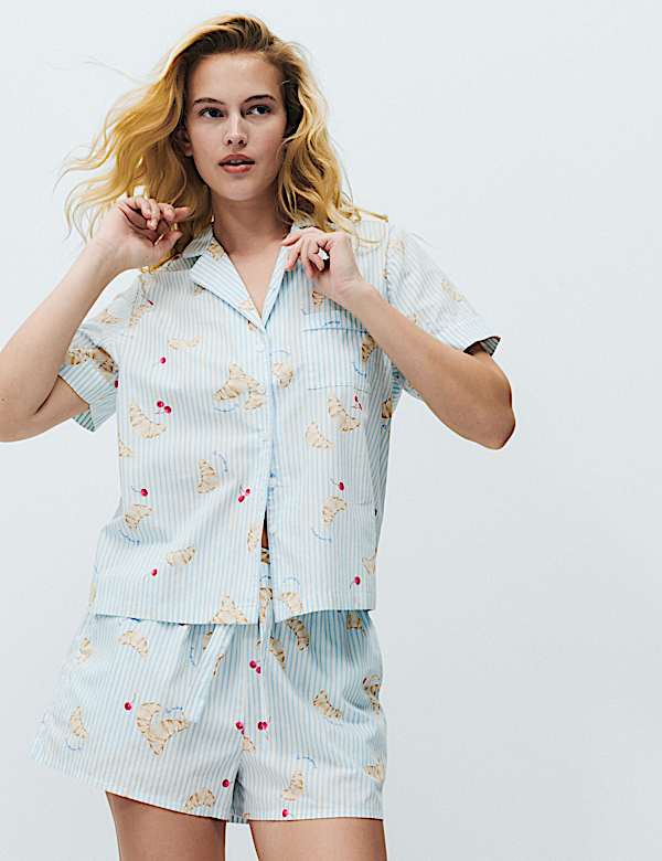 Pure Cotton Printed Shortie Set - AL