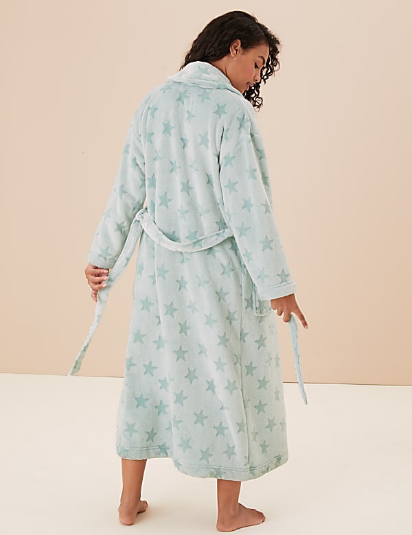 Fleece Star Long Dressing Gown